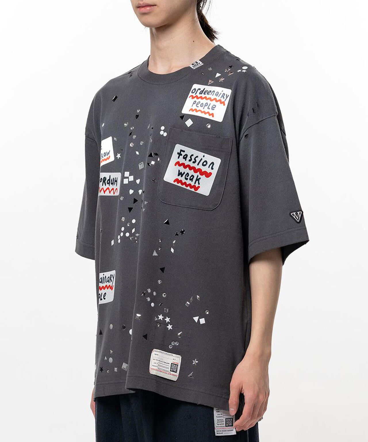Maison MIHARAYASUHIRO/メゾン ミハラヤスヒロ/EMBELLISHED STICKER TEE