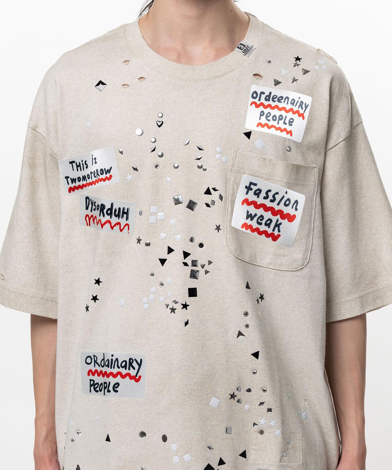 Maison MIHARAYASUHIRO/メゾン ミハラヤスヒロ/EMBELLISHED STICKER TEE