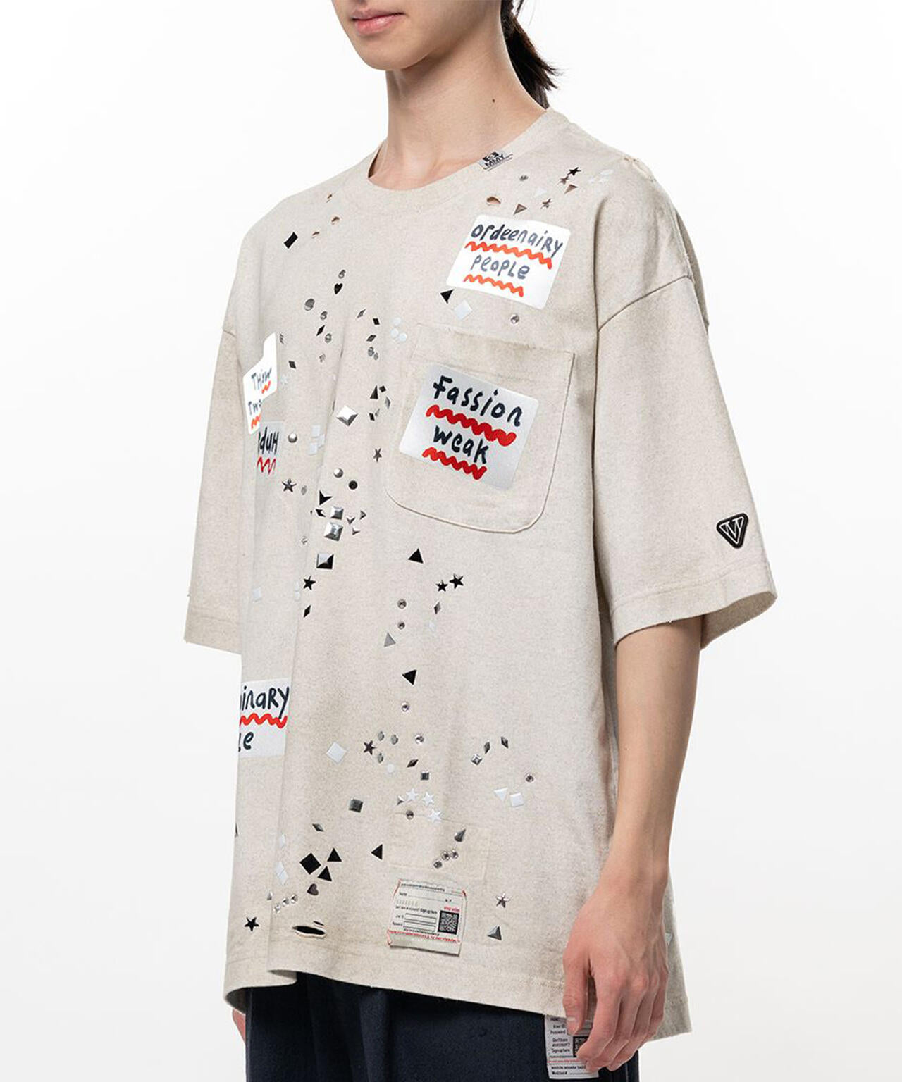 Maison MIHARAYASUHIRO/メゾン ミハラヤスヒロ/EMBELLISHED STICKER TEE