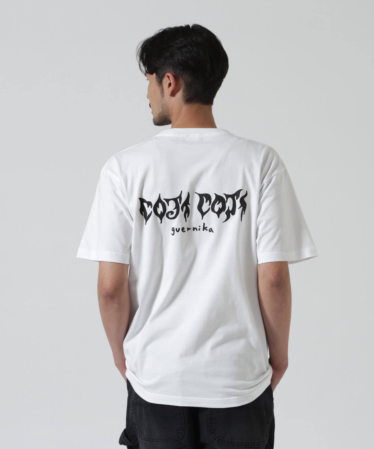 guernika/ゲルニカ/Drooping COJI-COJI Paint T-shirt / White