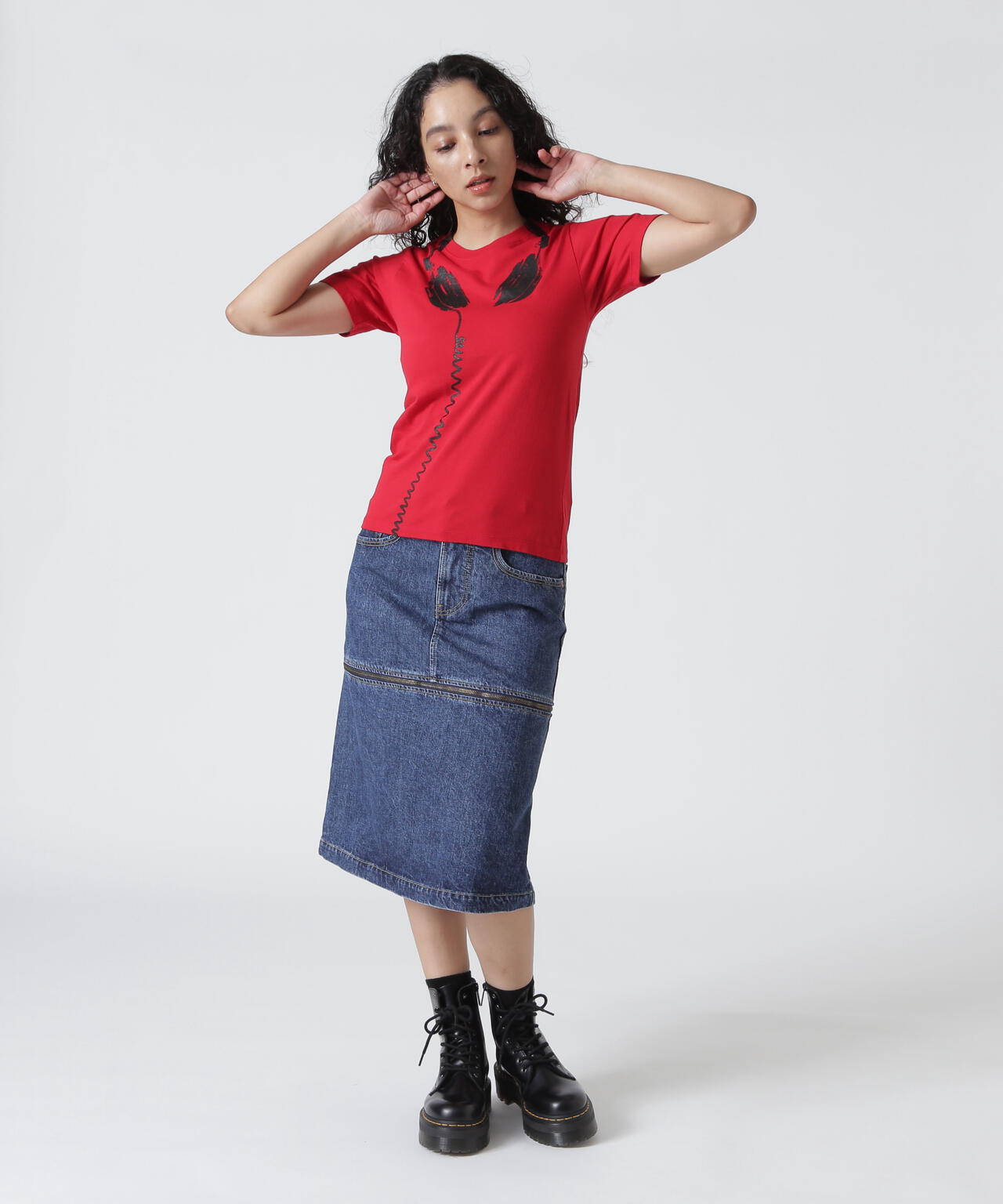 VAQUERA×MOUSSY/ヴァケラ×マウジー/VQ TROMPE L'OEIL BABY TEE