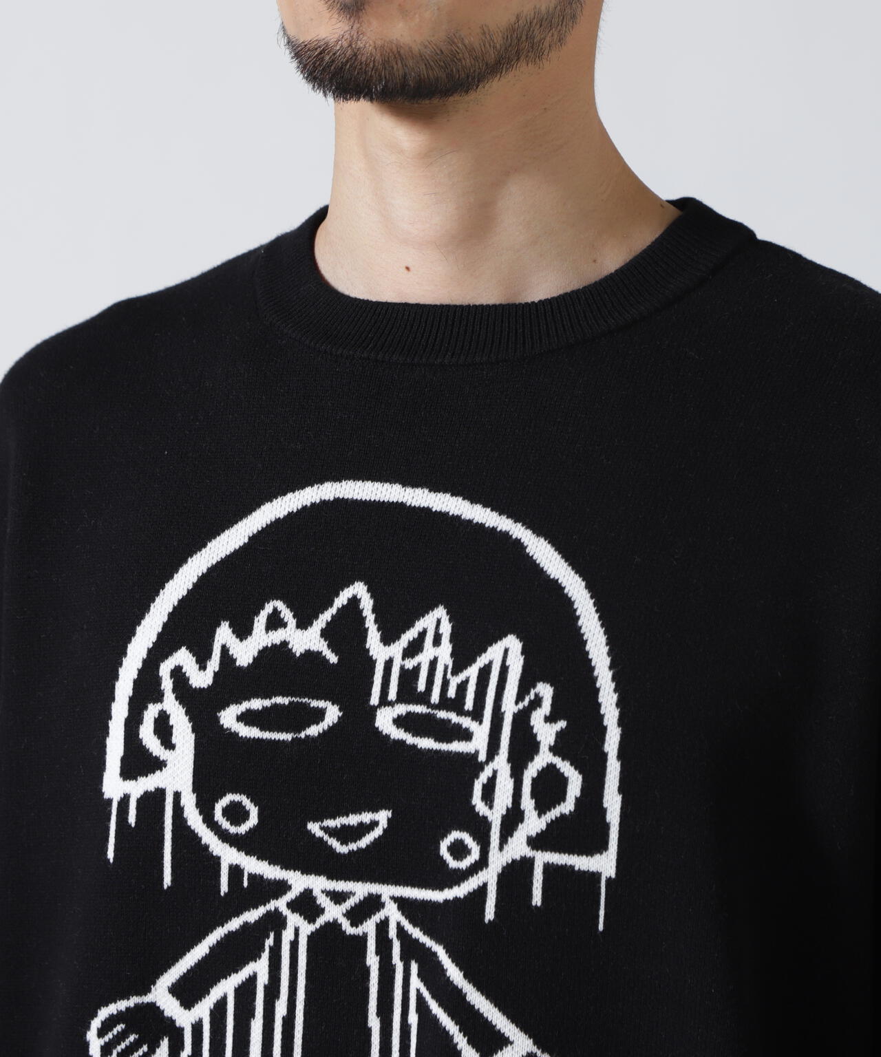 guernika×ちびまる子ちゃん/Drooping Maruko Knit sweater