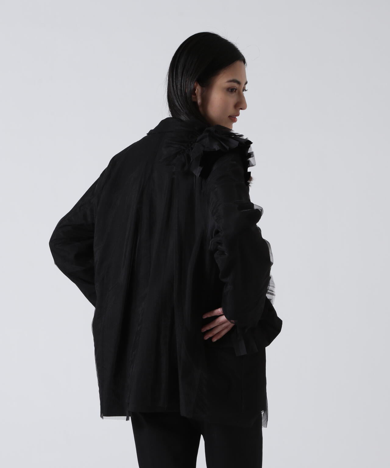 AULA AILA/アウラアイラ/REVERSIBLE SHEER JACKET