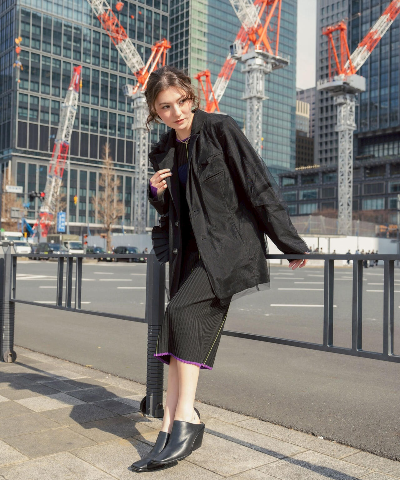 AULA AILA/アウラアイラ/REVERSIBLE SHEER JACKET