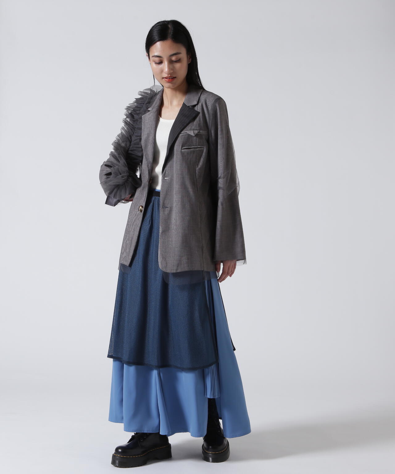AULA AILA/アウラアイラ/REVERSIBLE SHEER JACKET
