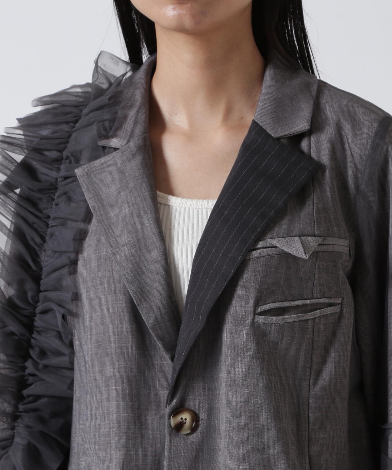 AULA AILA/アウラアイラ/REVERSIBLE SHEER JACKET