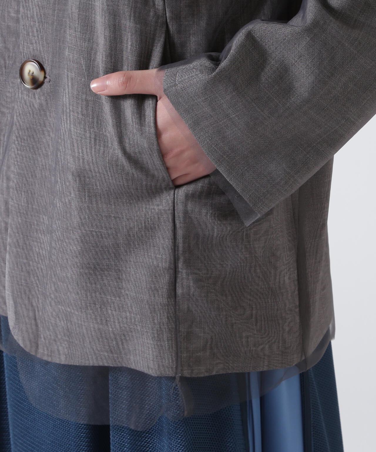 AULA AILA/アウラアイラ/REVERSIBLE SHEER JACKET