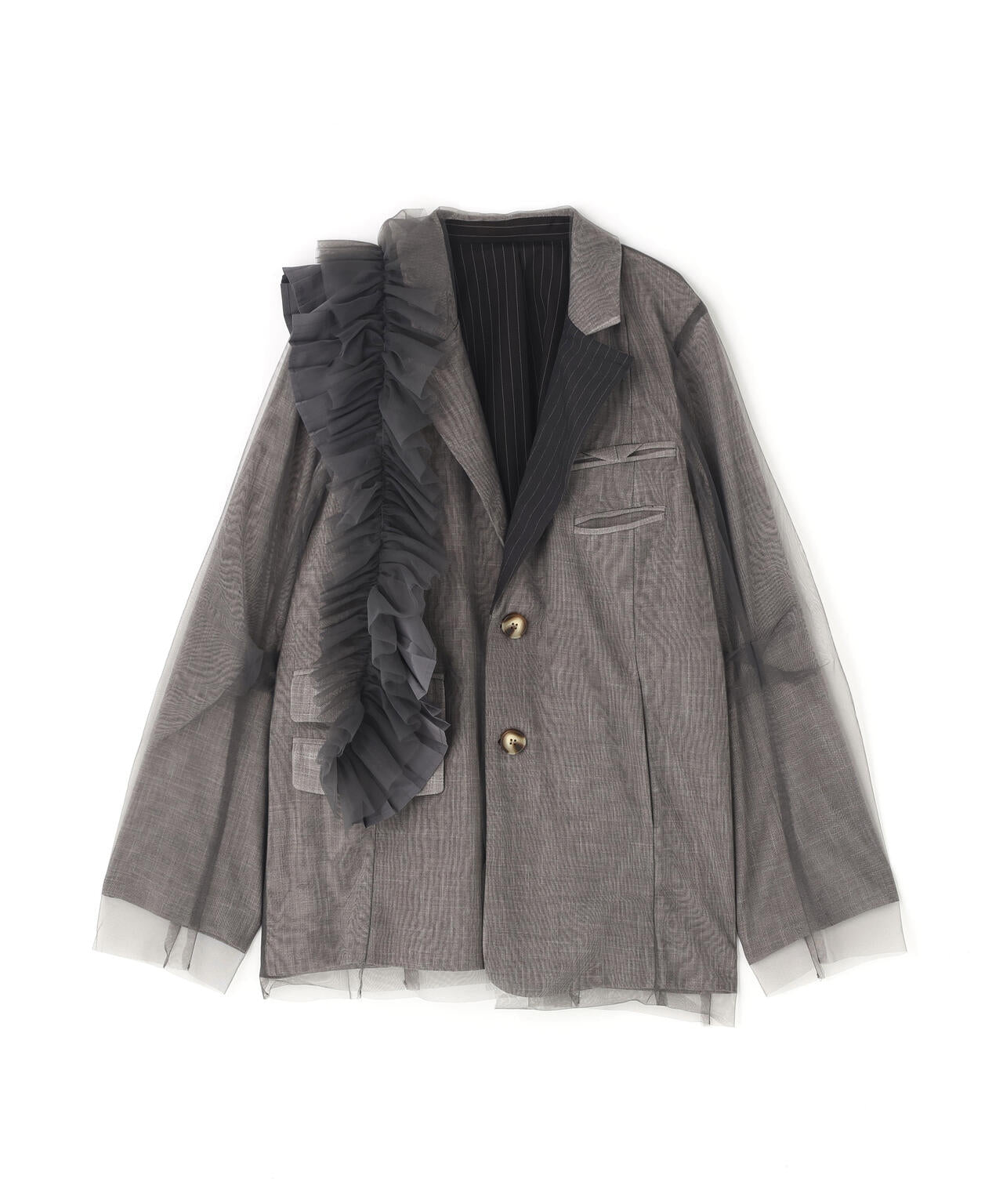 AULA AILA/アウラアイラ/REVERSIBLE SHEER JACKET
