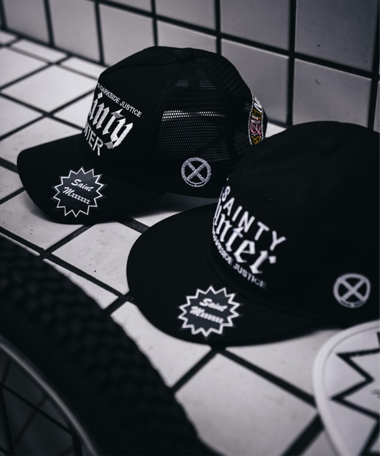 SAINT MICHAEL/セントマイケル/BH＿MESH CAP/HUNTER/BLACK