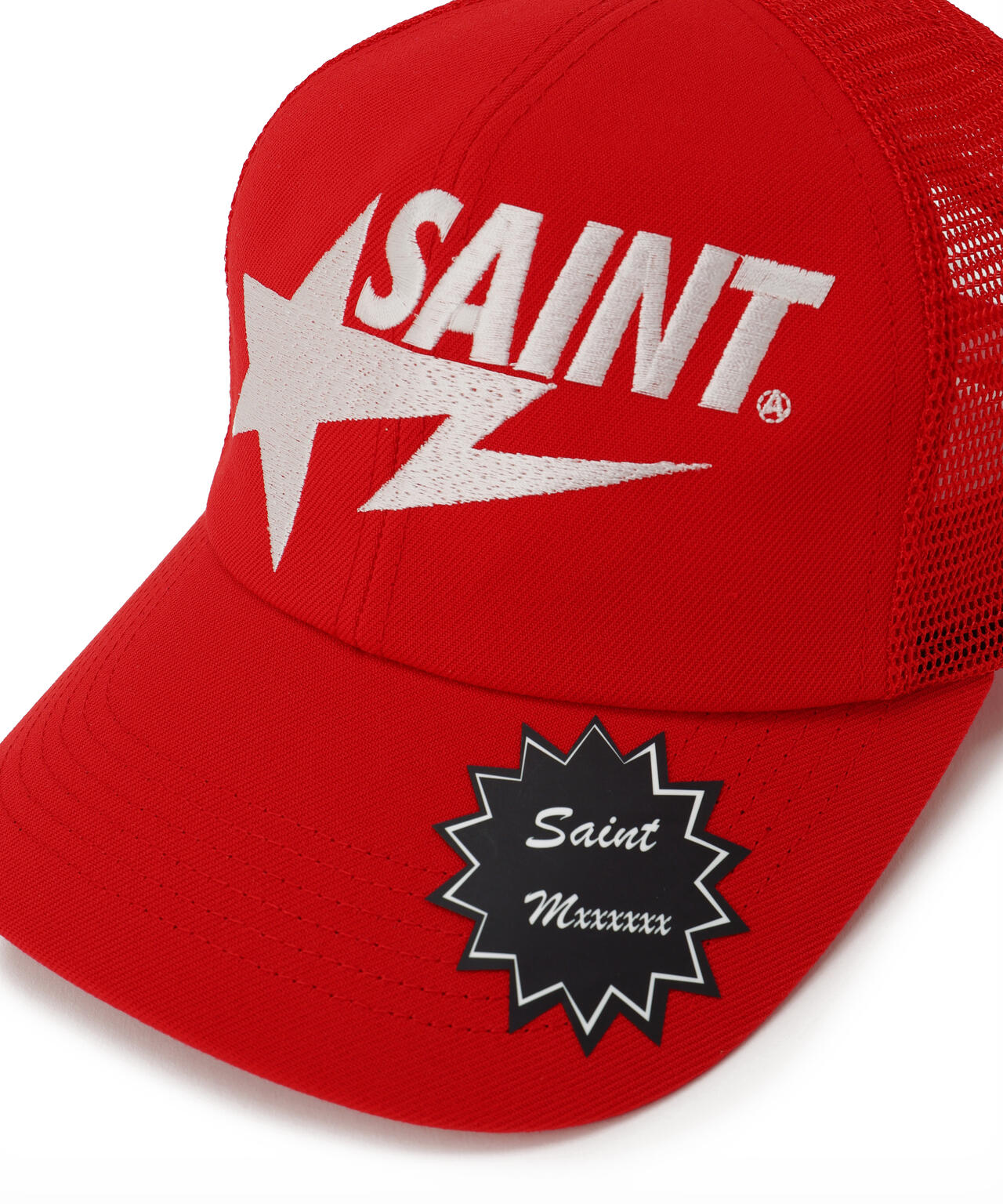 SAINT MICHAEL×A BATHING APE/BAPE_MESH CAP/RED