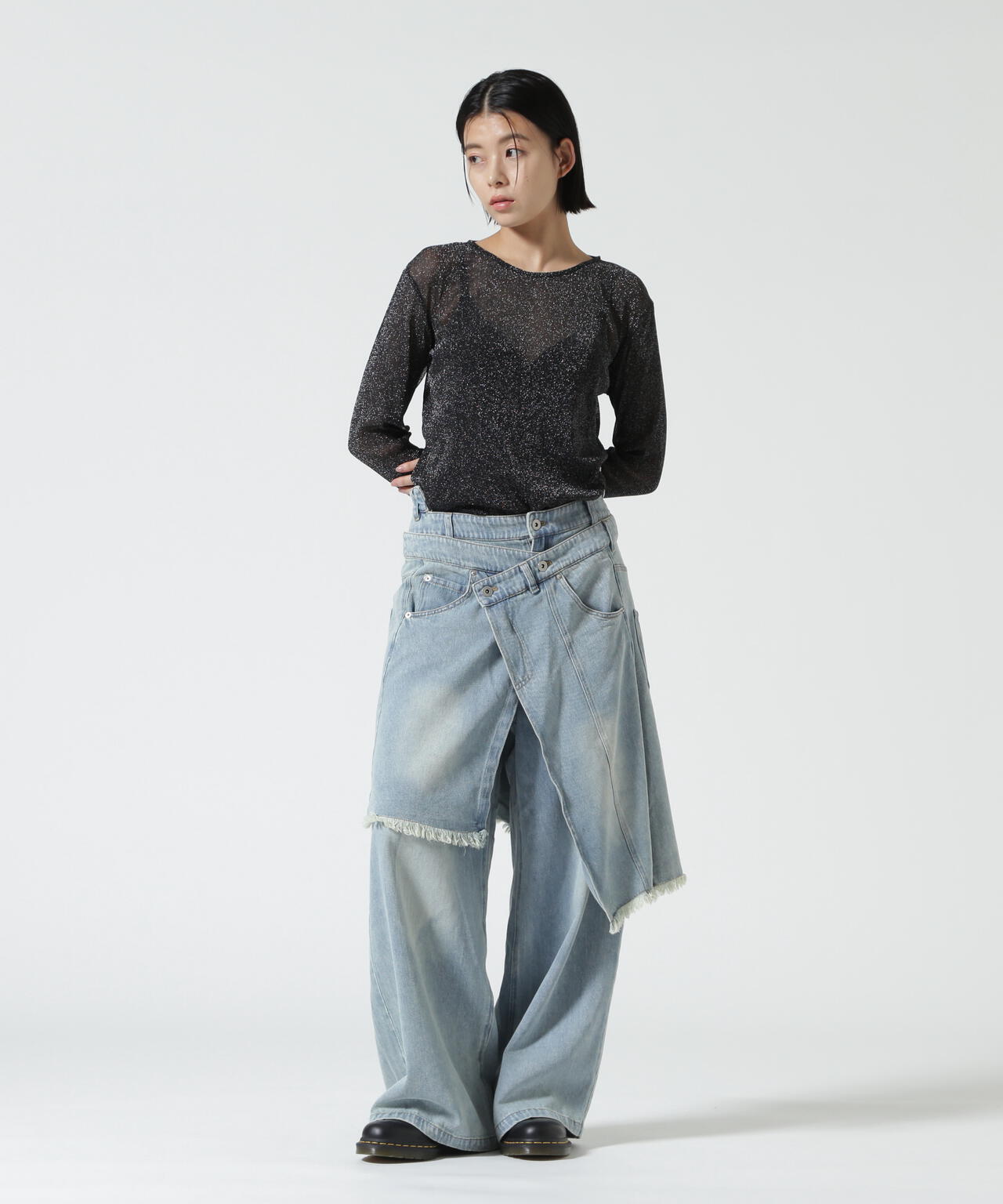 AULA AILA/アウラアイラ/OVERLAP SKIRT LAYERED DESIGN