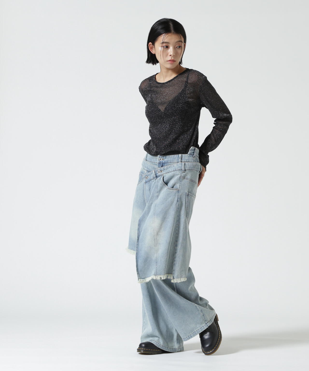 AULA AILA/アウラアイラ/OVERLAP SKIRT LAYERED DESIGN