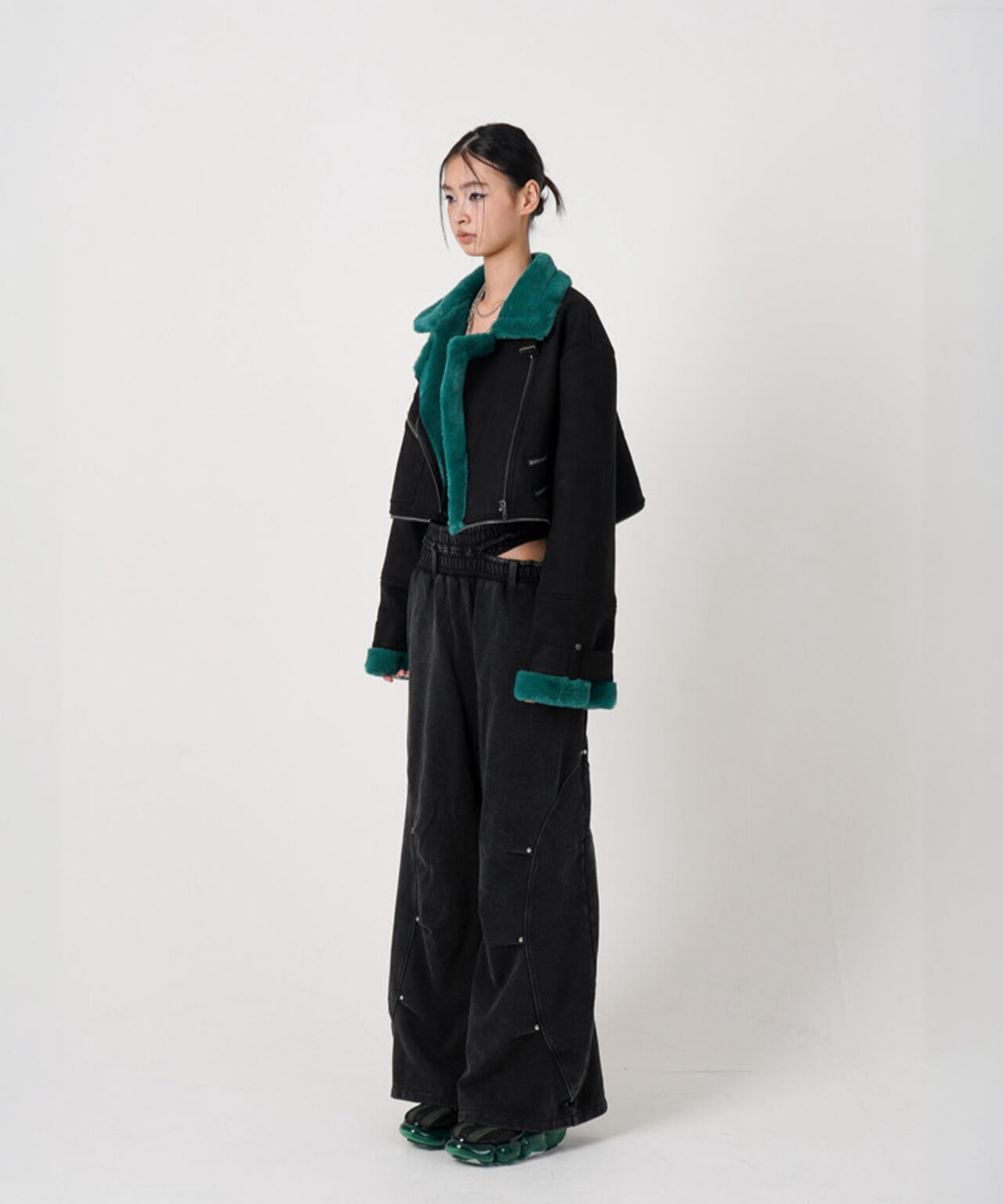 MITSUKI/ミツキ/EYELET TUCK SWEAT PANTS