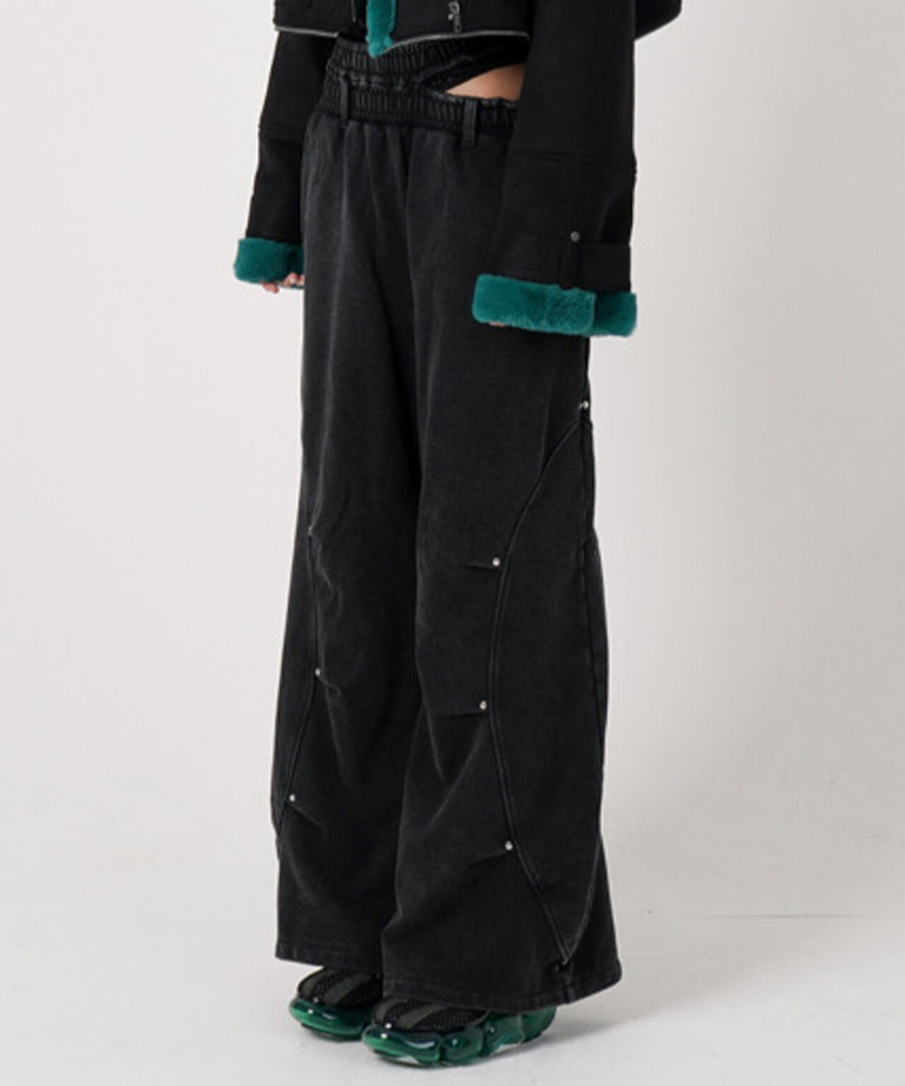 MITSUKI/ミツキ/EYELET TUCK SWEAT PANTS
