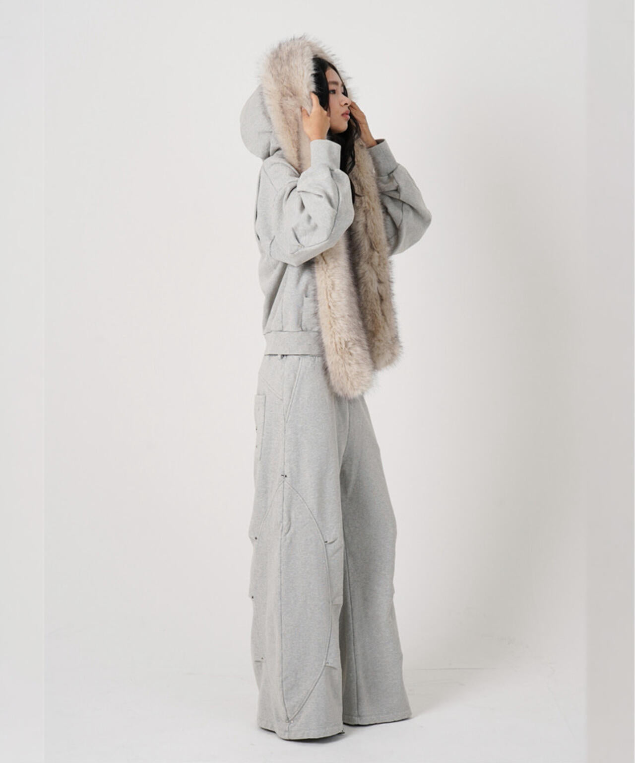MITSUKI/ミツキ/EYELET TUCK SWEAT PANTS