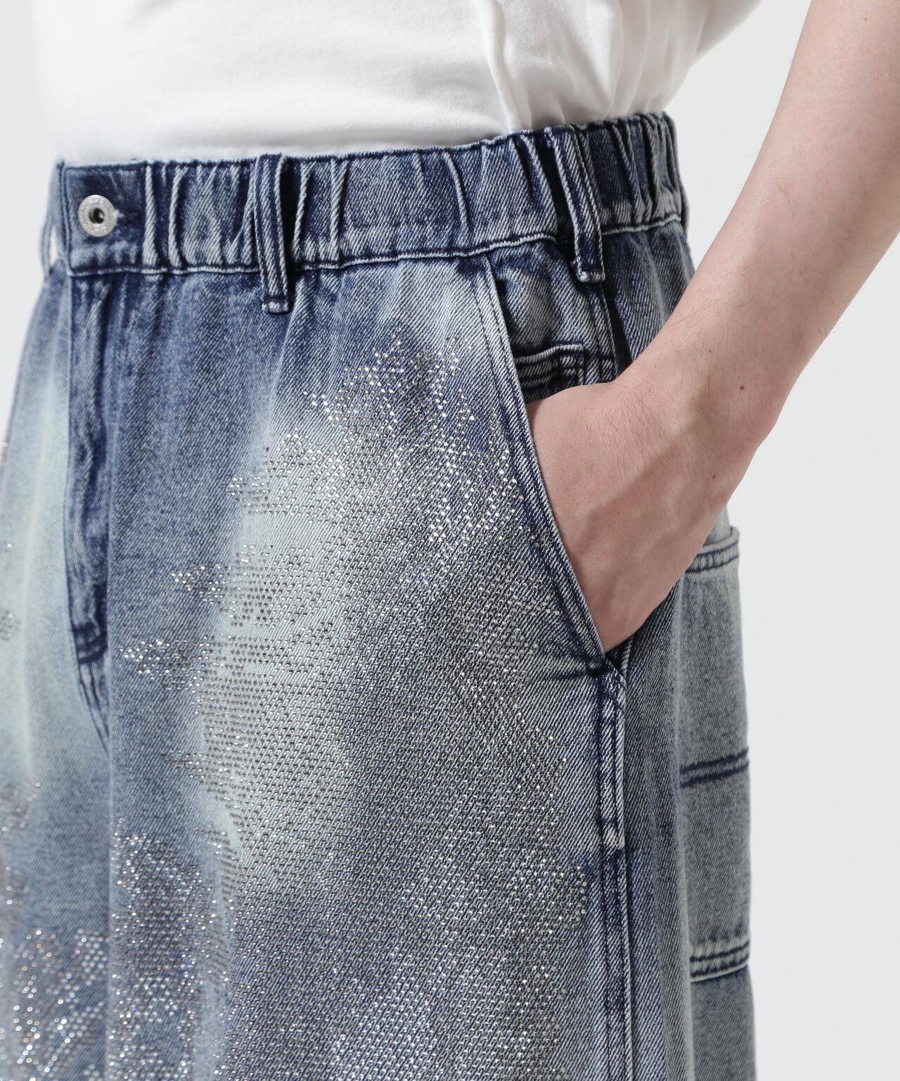 FR(13)NDS/フレンズ/LINE STONE DENIM SHORTS