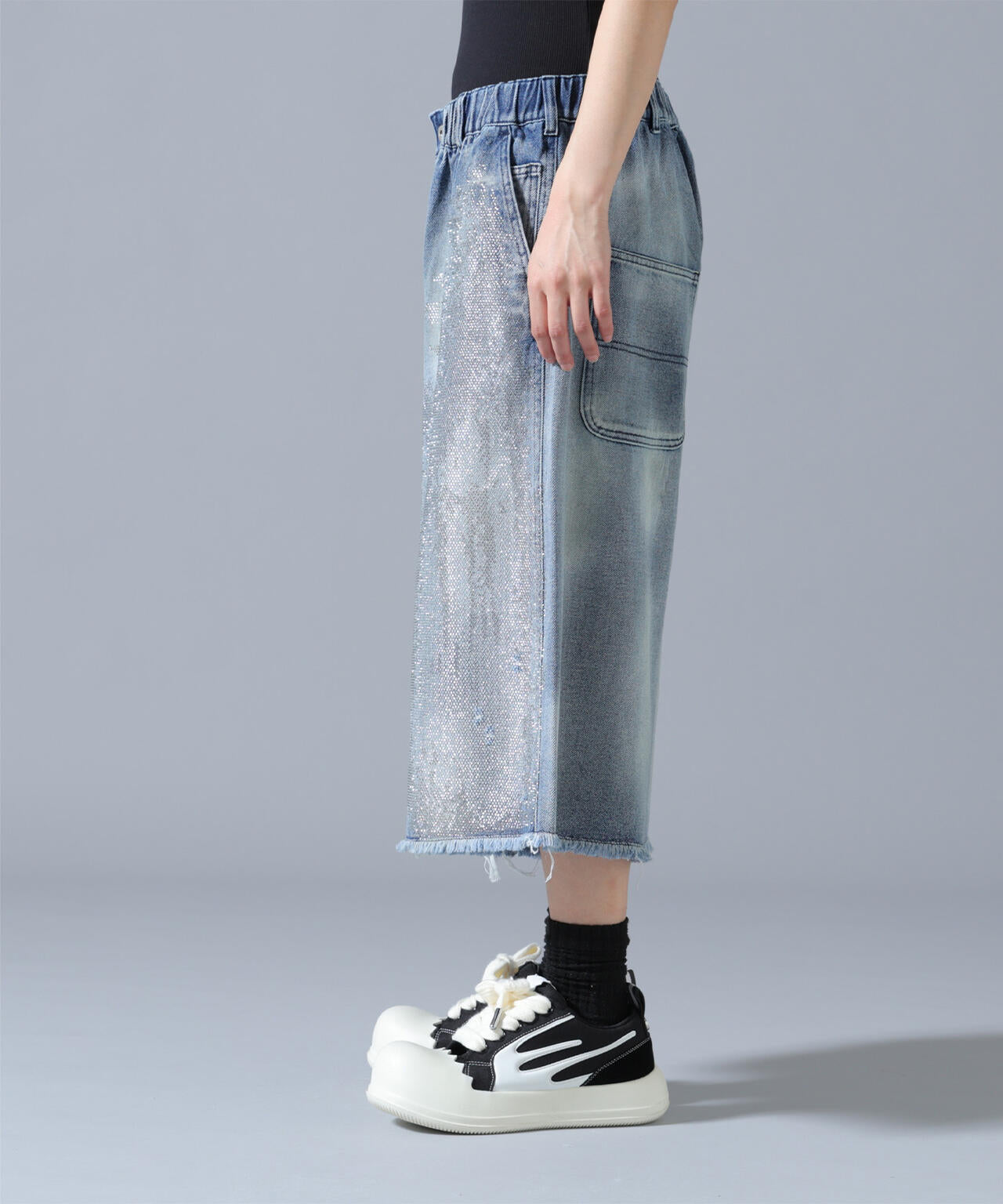 FR(13)NDS/フレンズ/LINE STONE DENIM SHORTS