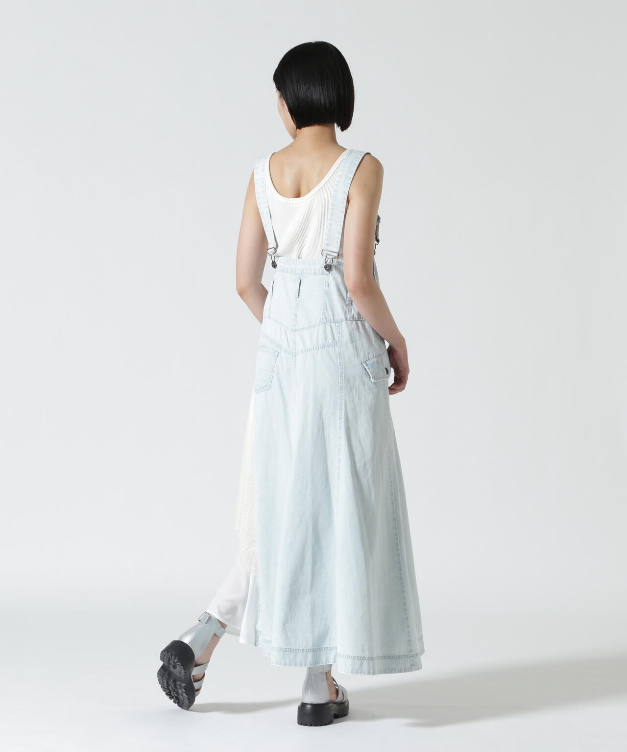 AULA AILA/アウラアイラ/2WAY 3FABRIC JUMPER SKIRT
