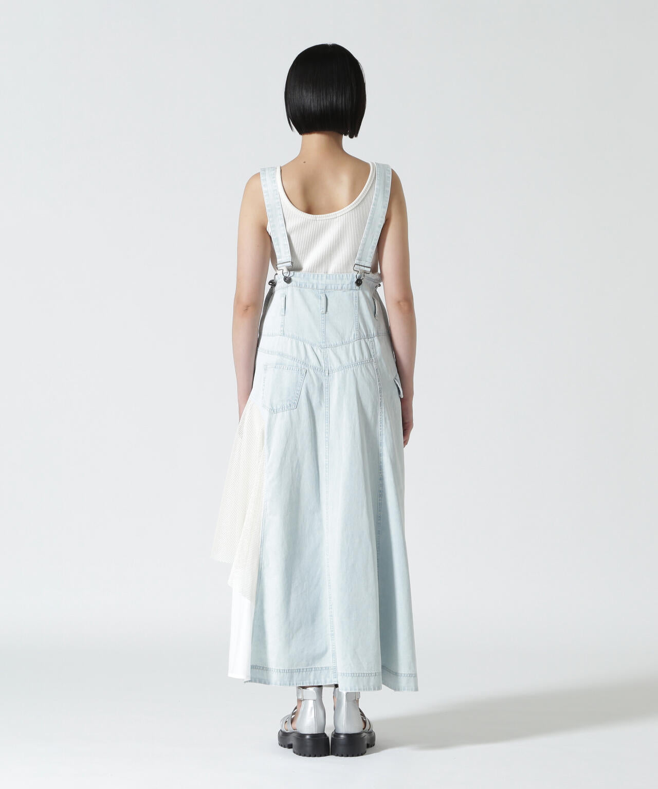 AULA AILA/アウラアイラ/2WAY 3FABRIC JUMPER SKIRT