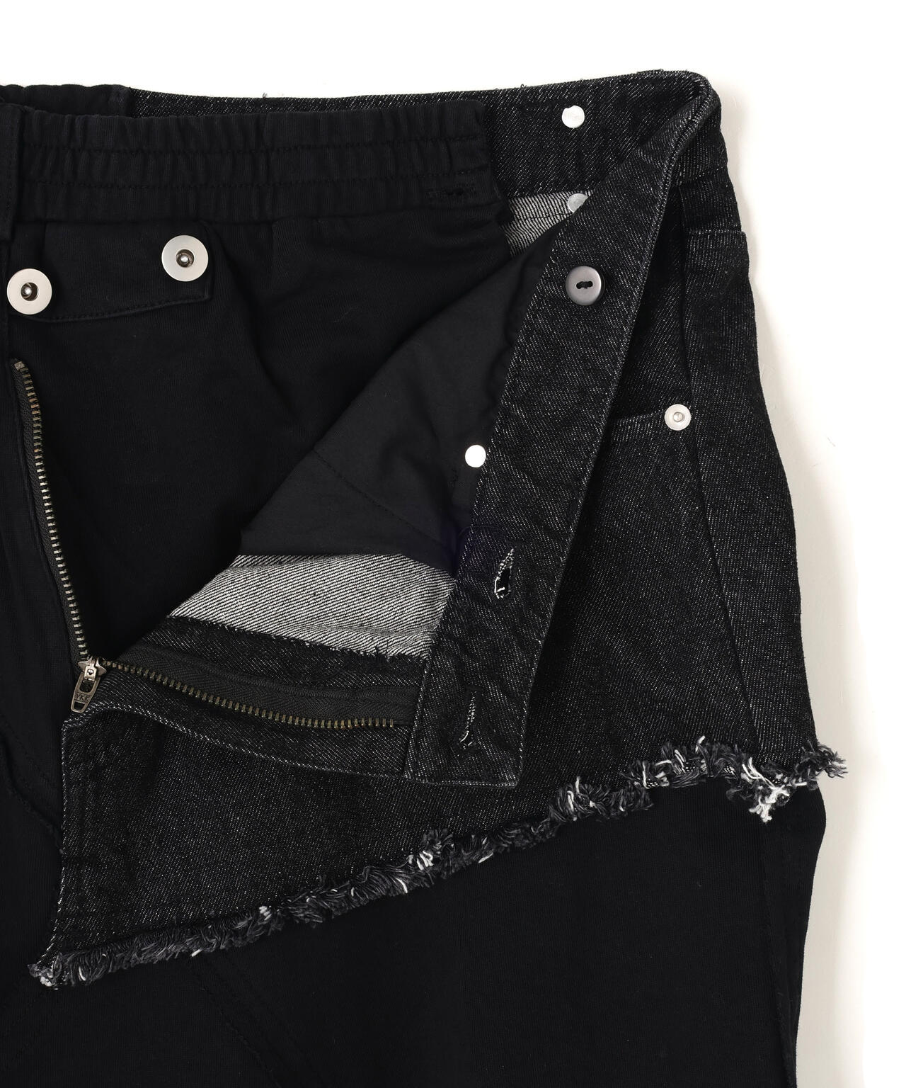 AULA AILA/アウラアイラ/DENIM SWEAT DOCKING FLARE SKIRT