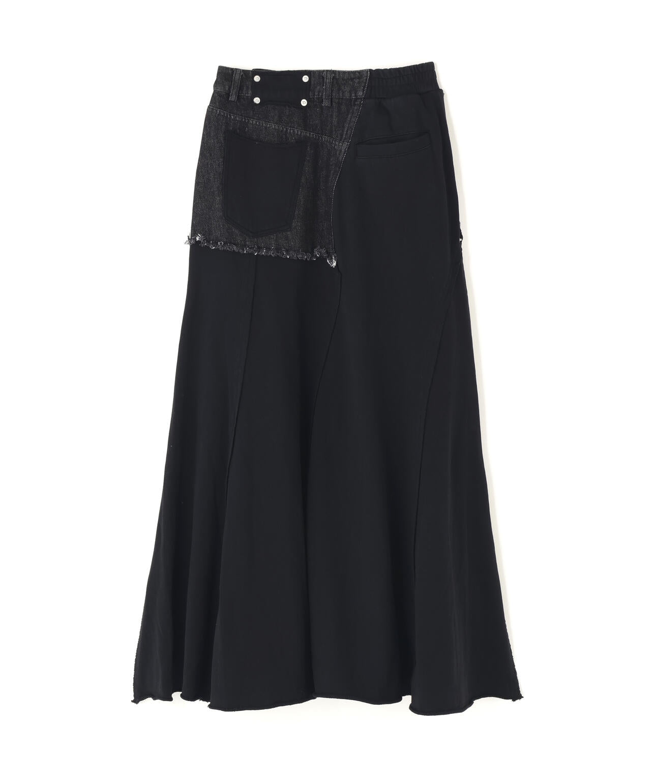 AULA AILA/アウラアイラ/DENIM SWEAT DOCKING FLARE SKIRT