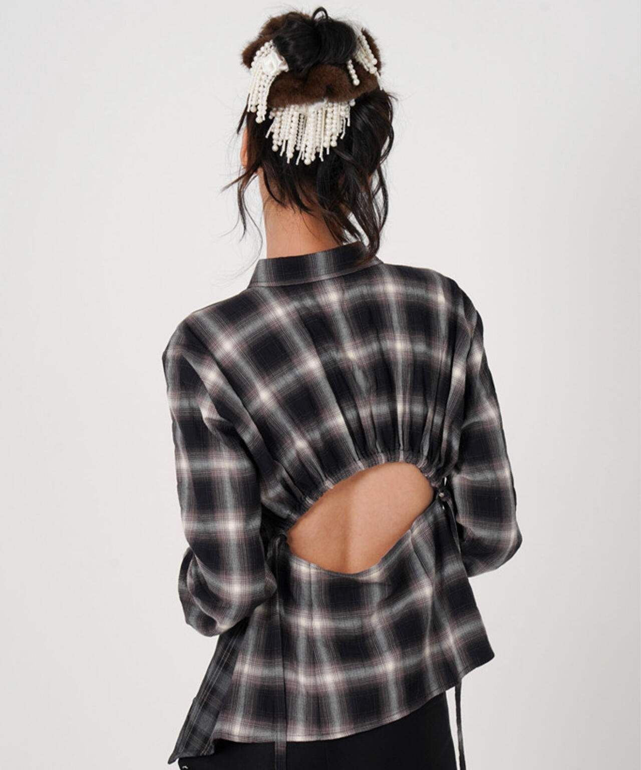 MITSUKI/ミツキ/ASYMMETRY PATTERN SHIRT