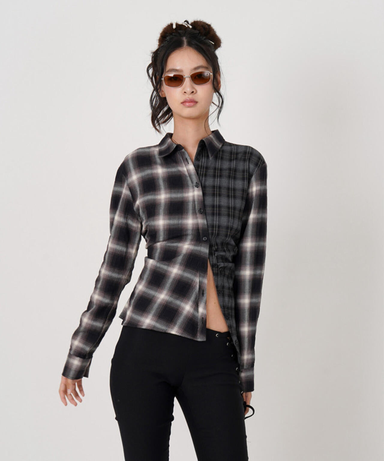 MITSUKI/ミツキ/ASYMMETRY PATTERN SHIRT