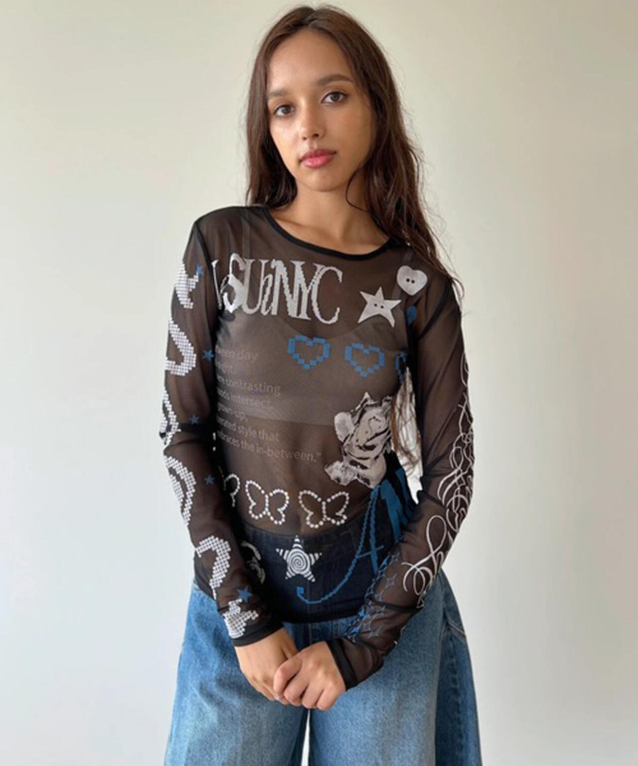anna sui nyc/アナ スイ エヌワイシー/コラージュシアートップス