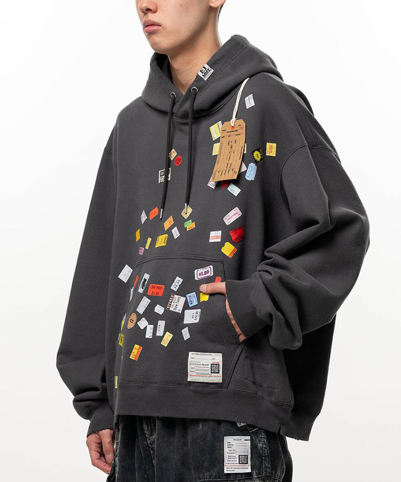 Maison MIHARAYASUHIRO/メゾン ミハラヤスヒロ/PRICE STICKER SWEAT HOODIE