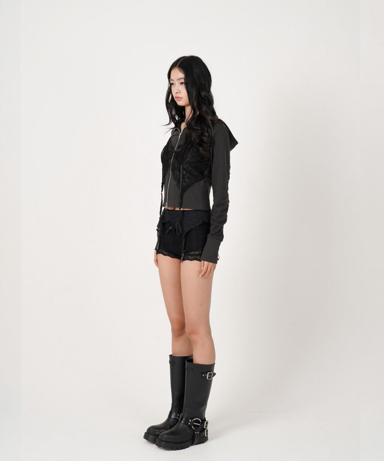 MITSUKI/ミツキ/LINGERIE DOCKING HOODIE