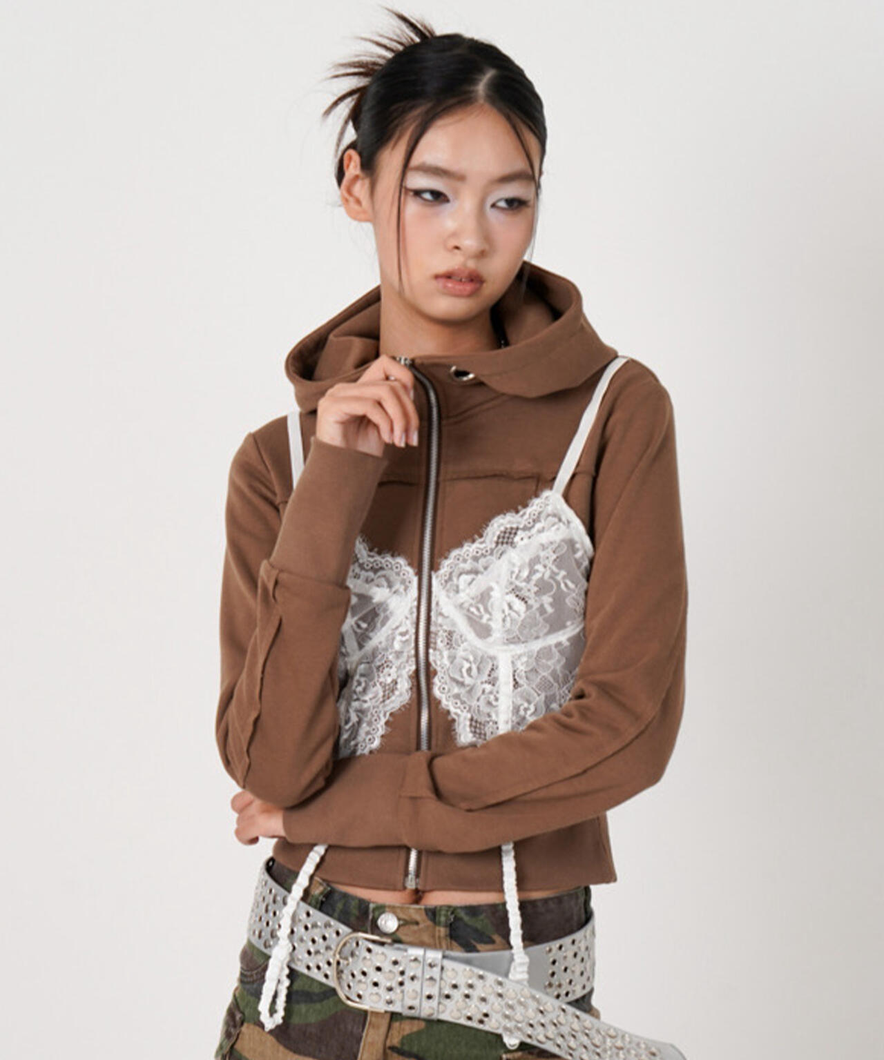 MITSUKI/ミツキ/LINGERIE DOCKING HOODIE