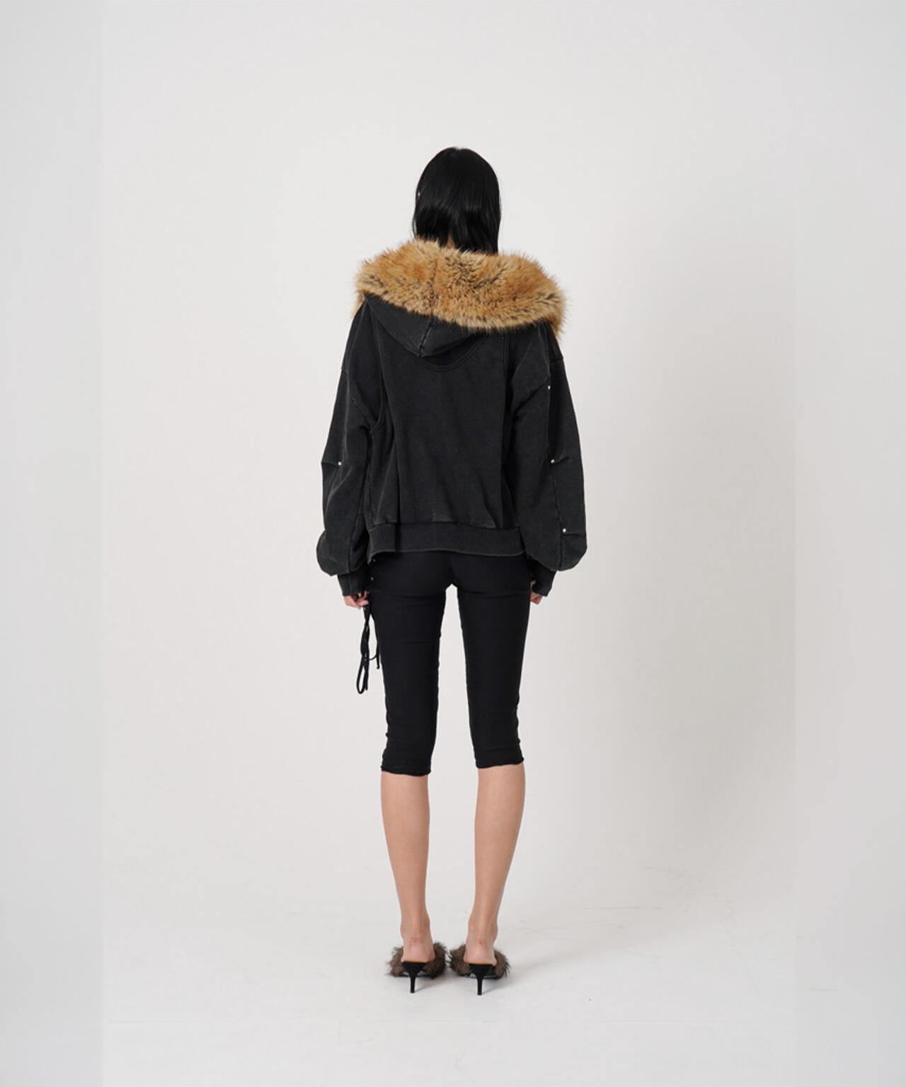 MITSUKI/ミツキ/FAUX MUFFLER HOODIE