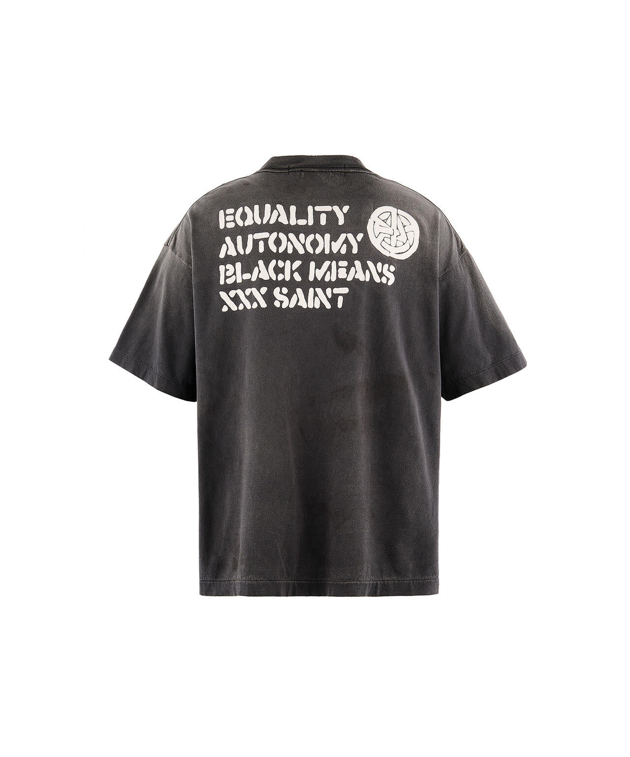 SAINT MICHAEL/セントマイケル/BKM_SS T-SHIRT/PEACE/BLACK