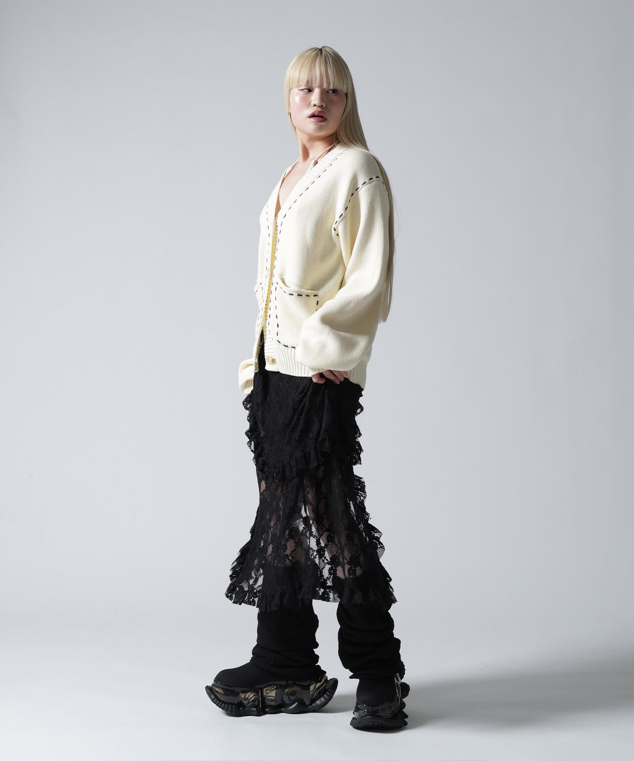 FR(13)NDS/フレンズ/STITCH KNIT CARDIGAN