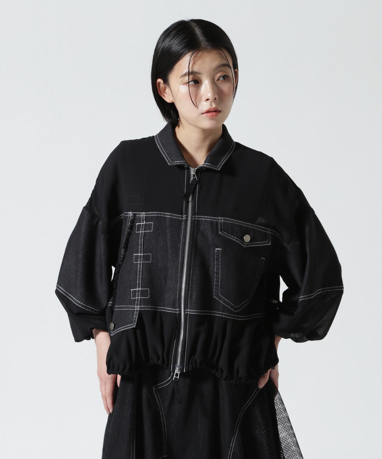 AULA AILA/アウラアイラ/DENIM COMBINATION BLOUSON