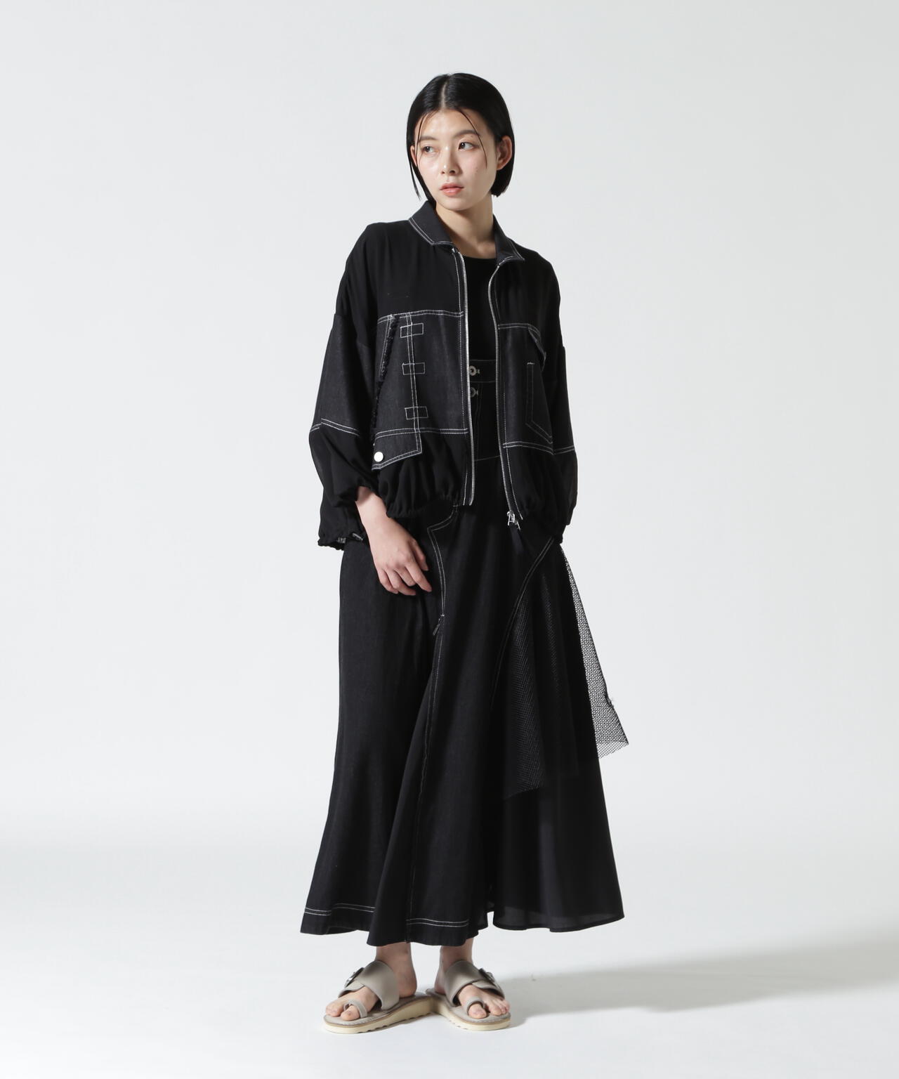 AULA AILA/アウラアイラ/DENIM COMBINATION BLOUSON