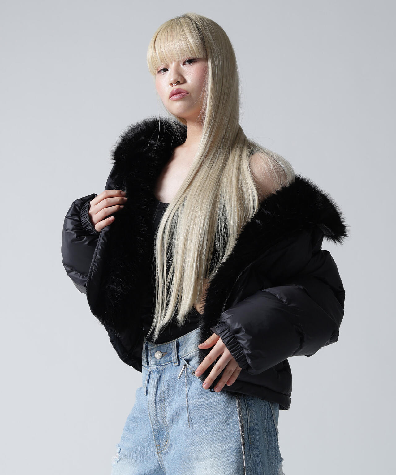 FR(13)NDS/フレンズ/NYLON FUR STAND BLOUSON