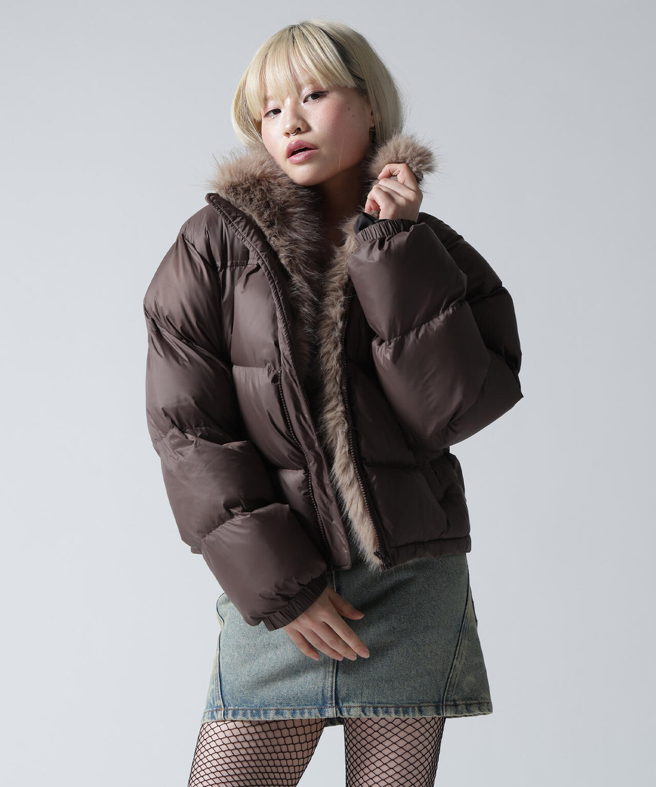 FR(13)NDS/フレンズ/NYLON FUR STAND BLOUSON