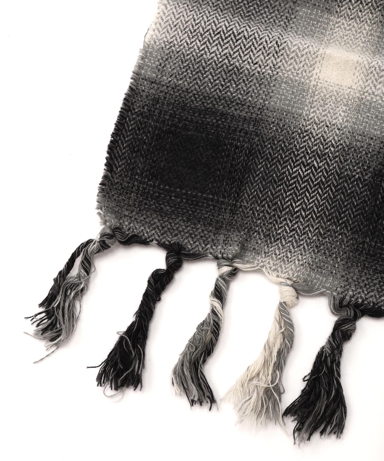 KAMIYA×CA4LA/カミヤ×カシラ/HOODED CHECKED STOLE