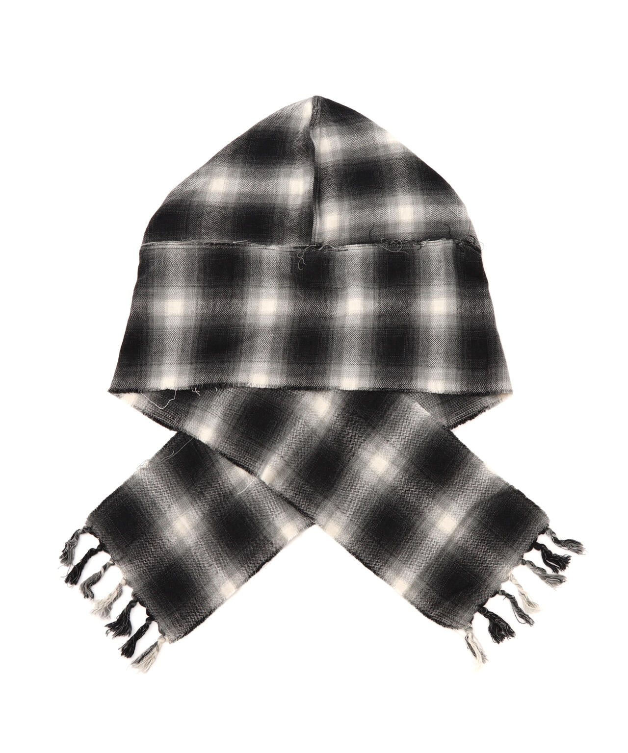 KAMIYA×CA4LA/カミヤ×カシラ/HOODED CHECKED STOLE