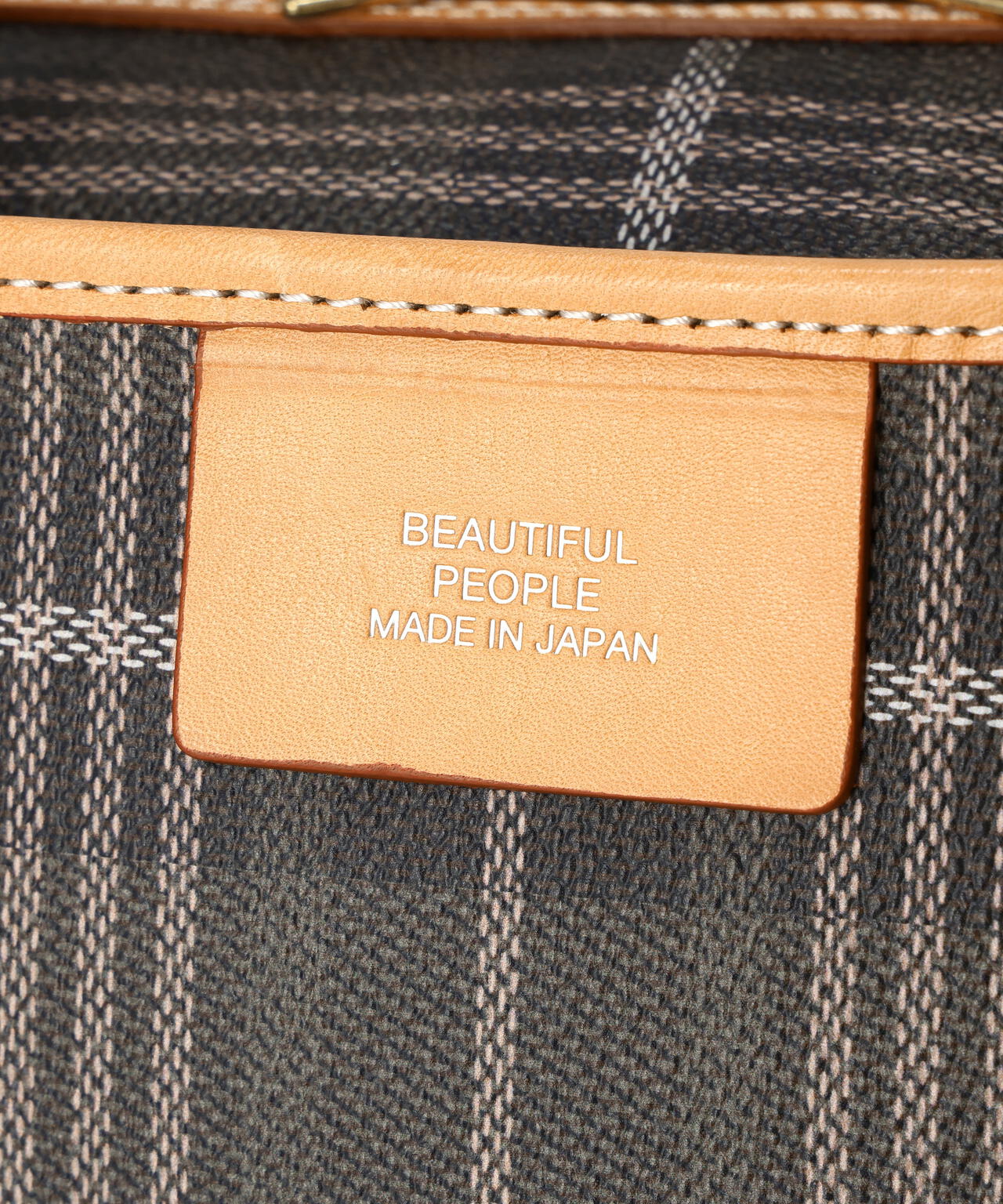 beautiful people/ビューティフルピープル/NOBLE POP PLAID TOTE BAG