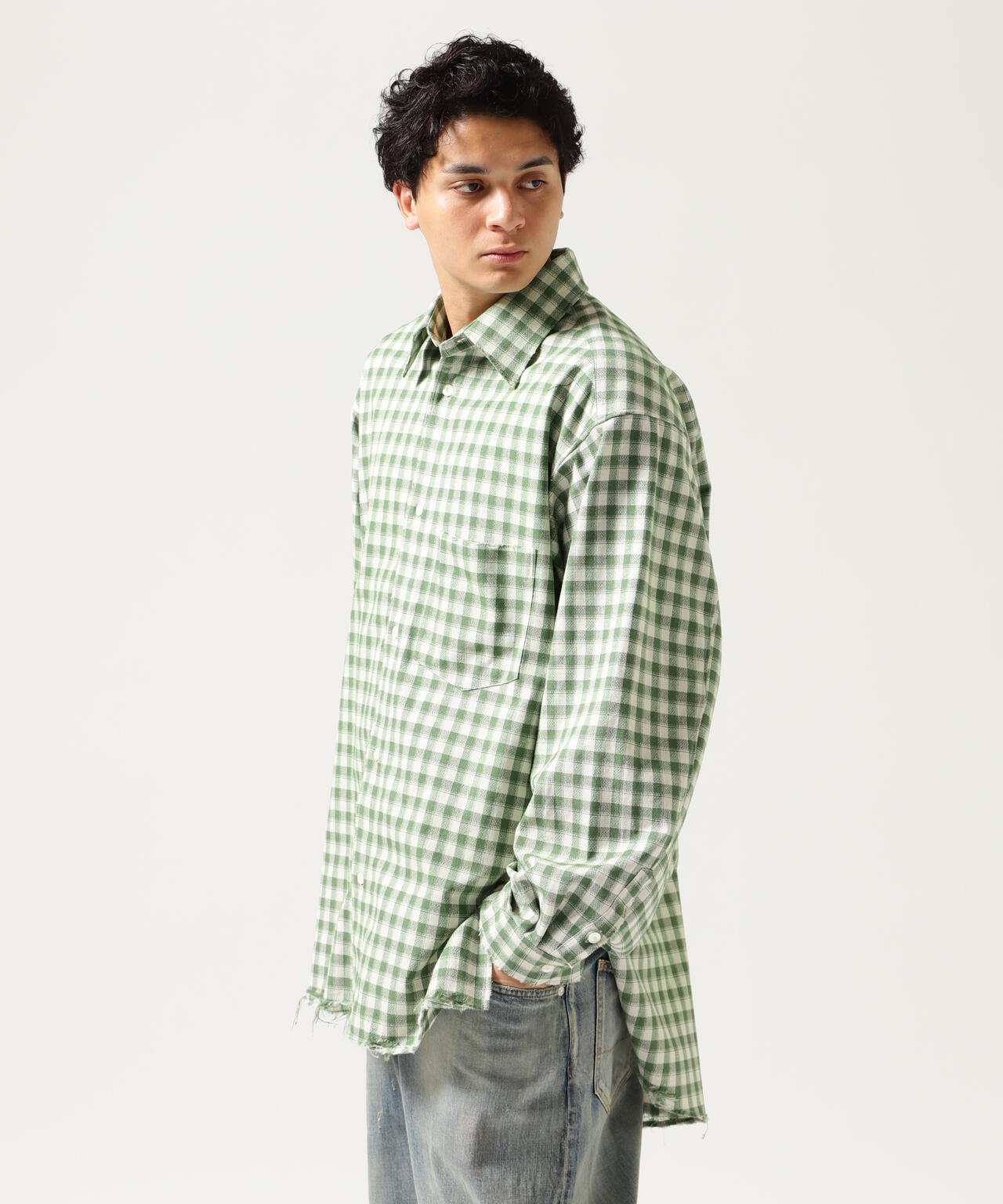 ANCELLM/アンセルム/ C/R CHECK OVER SHIRT/ANCSH55