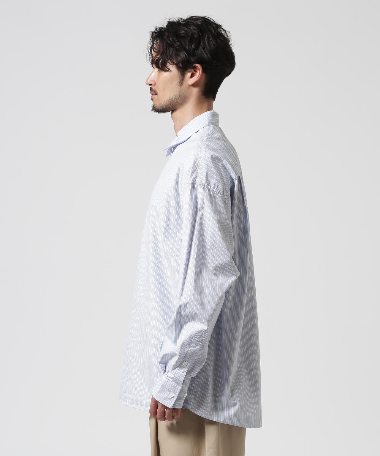 Toironier/トワロニエ/Stripe Half-Zip Shirt