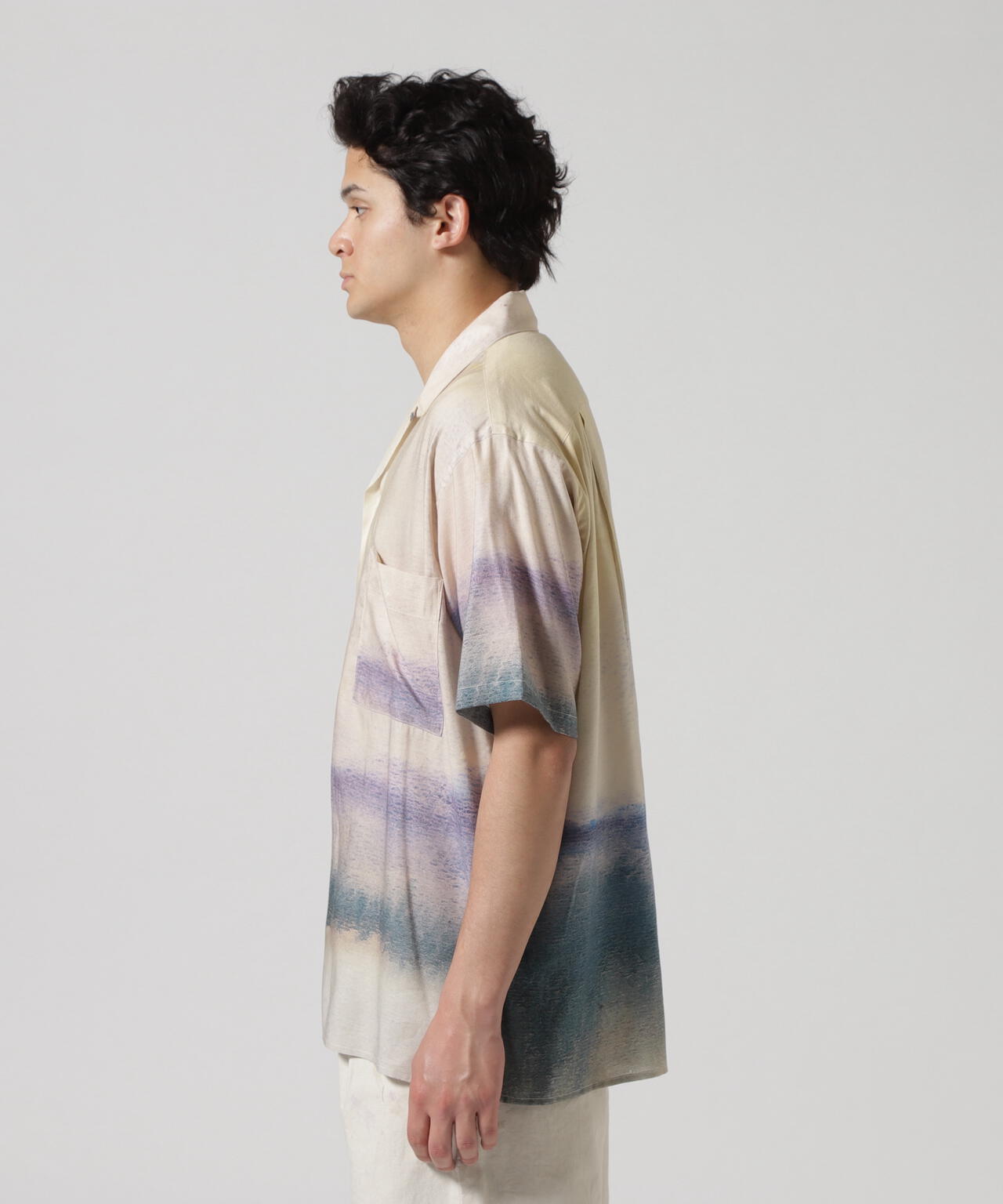 YOKE/ヨーク/LANDSCAPE OPEN COLLER SHIRT