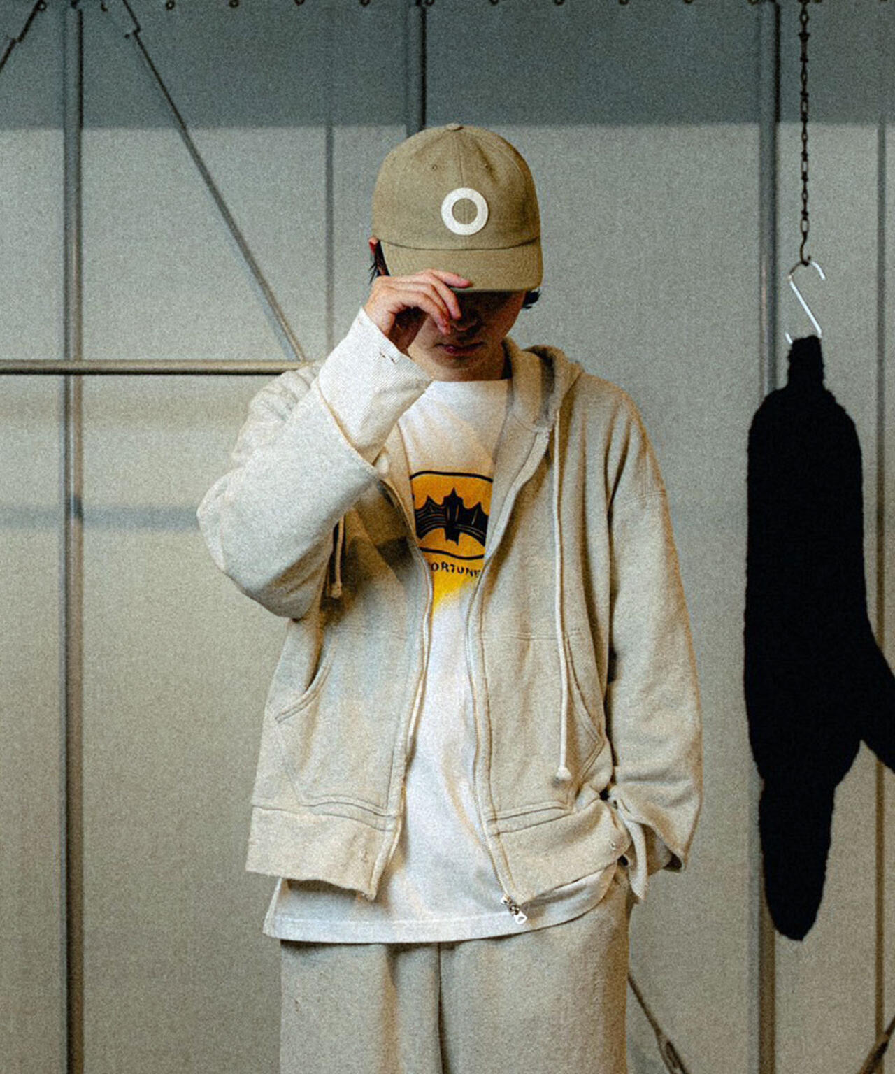 ANCELLM/アンセルム/LAYERED ZIP－UP HOODIE EX