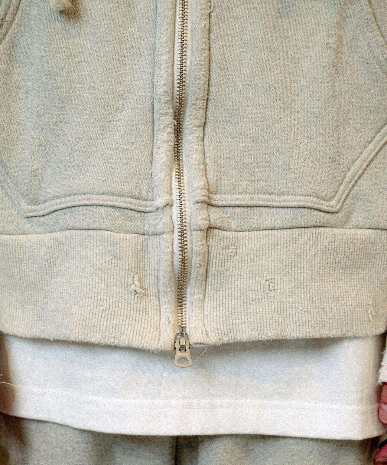 ANCELLM/アンセルム/LAYERED ZIP－UP HOODIE EX
