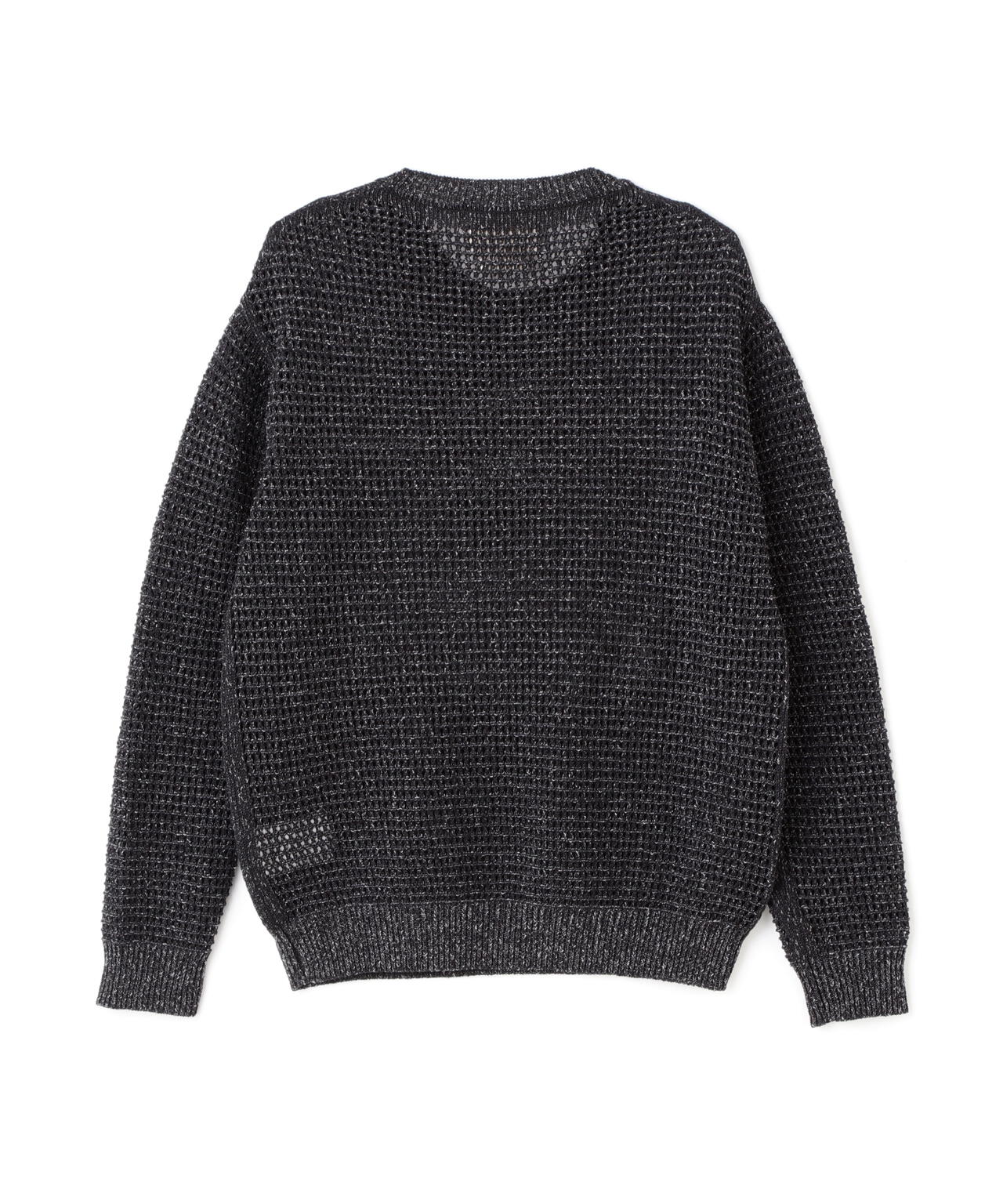 YOKE/ヨーク/MESH KNITTED CREWNECK SWEATER
