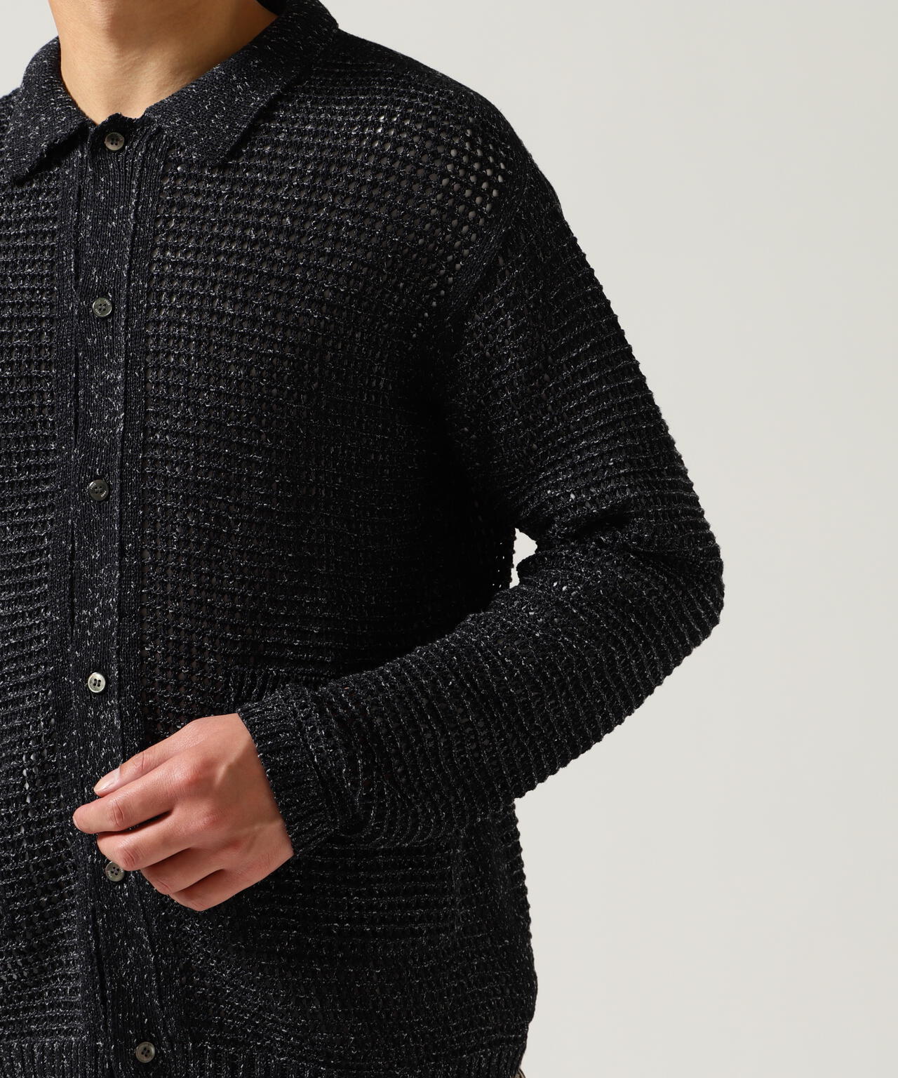 YOKE / ヨーク / MESH KNITTED SHIRT CARDIGAN