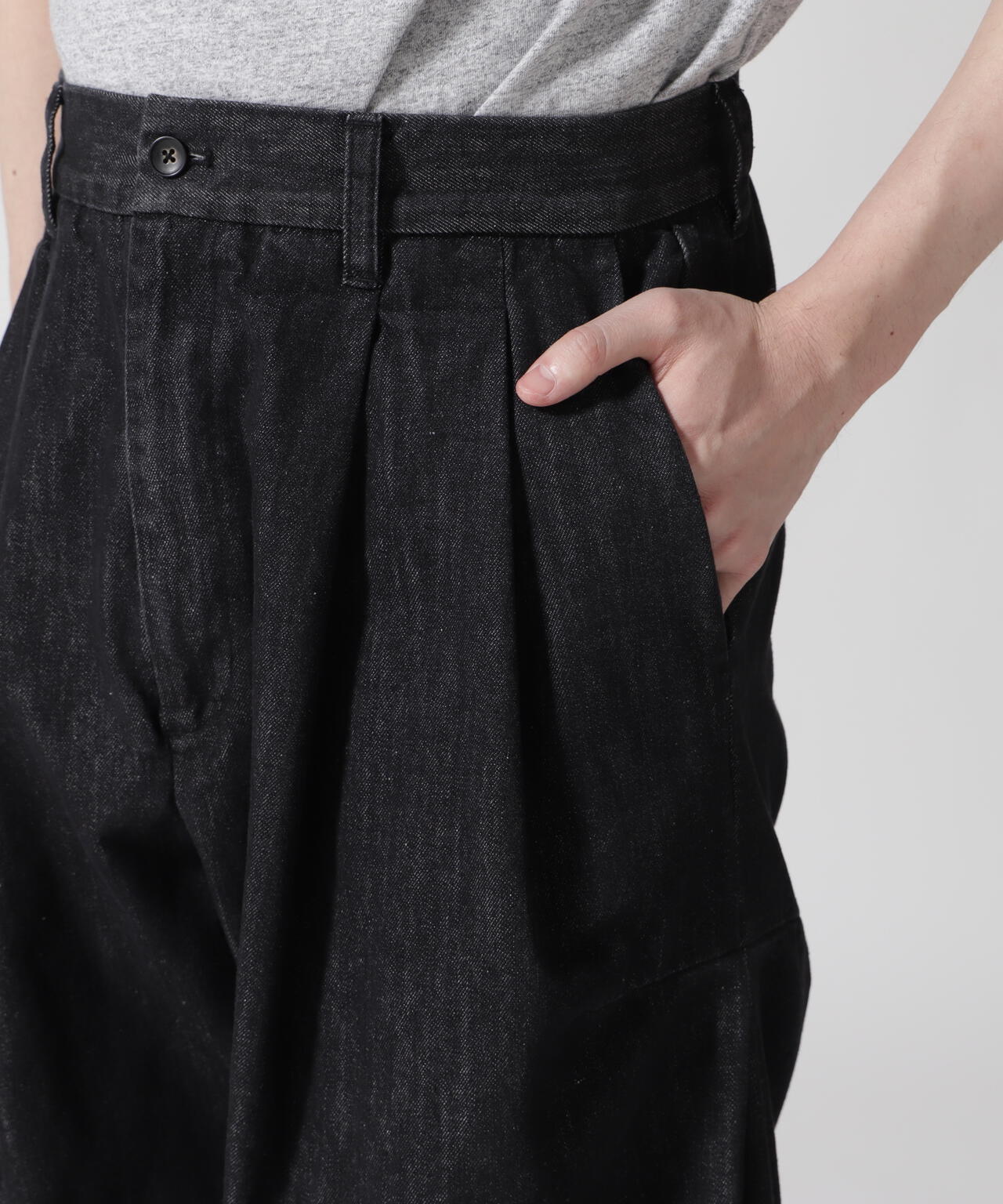 Toironier/トワロニエ/Denim 2Tuck Side Tuck Pants