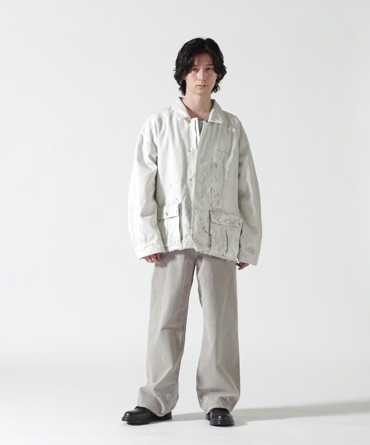 ANCELLM/アンセルム/AGING MIDDLE STRAIGHT 5P DENIM/ANC-PT121-A